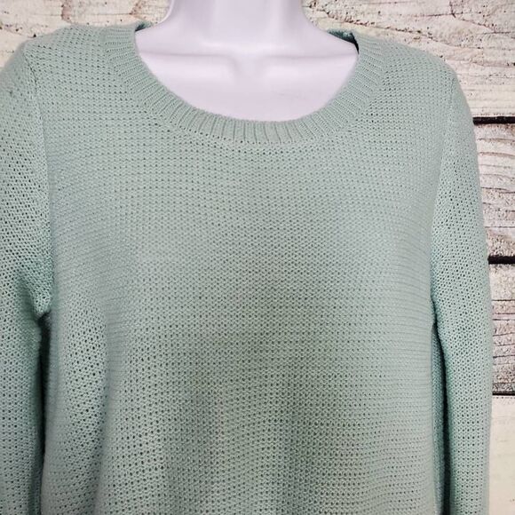 Forever 21 Mint Green Knit Pullover Sweater Women’s Small Long Sleeve - Picture 2 of 7